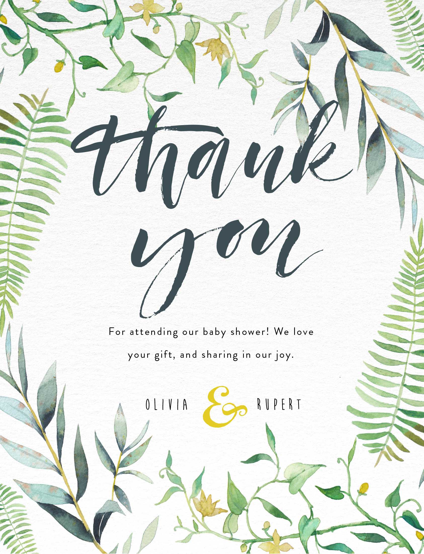 Floral Thank You | Digital Printing | Baby Shower Thank You Throughout Template For Baby Shower Thank You Cards