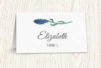 Floral Wedding Placecard Template, Printable Escort Cards with Printable Escort Cards Template