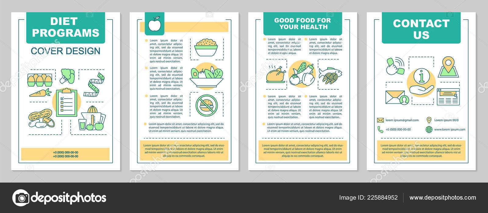 Food Magazine Layout Templates | Healthy Nutrition Brochure In Nutrition Brochure Template