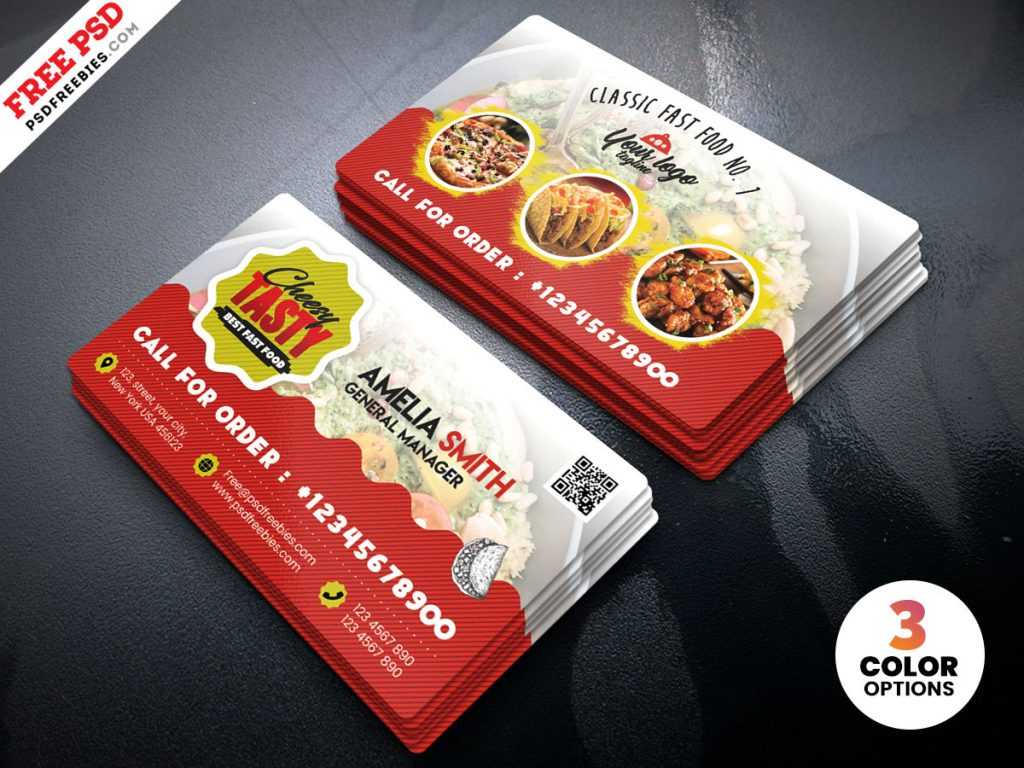 Food Restaurant Business Card Psd Template | Psdfreebies Pertaining To Food Business Cards Templates Free