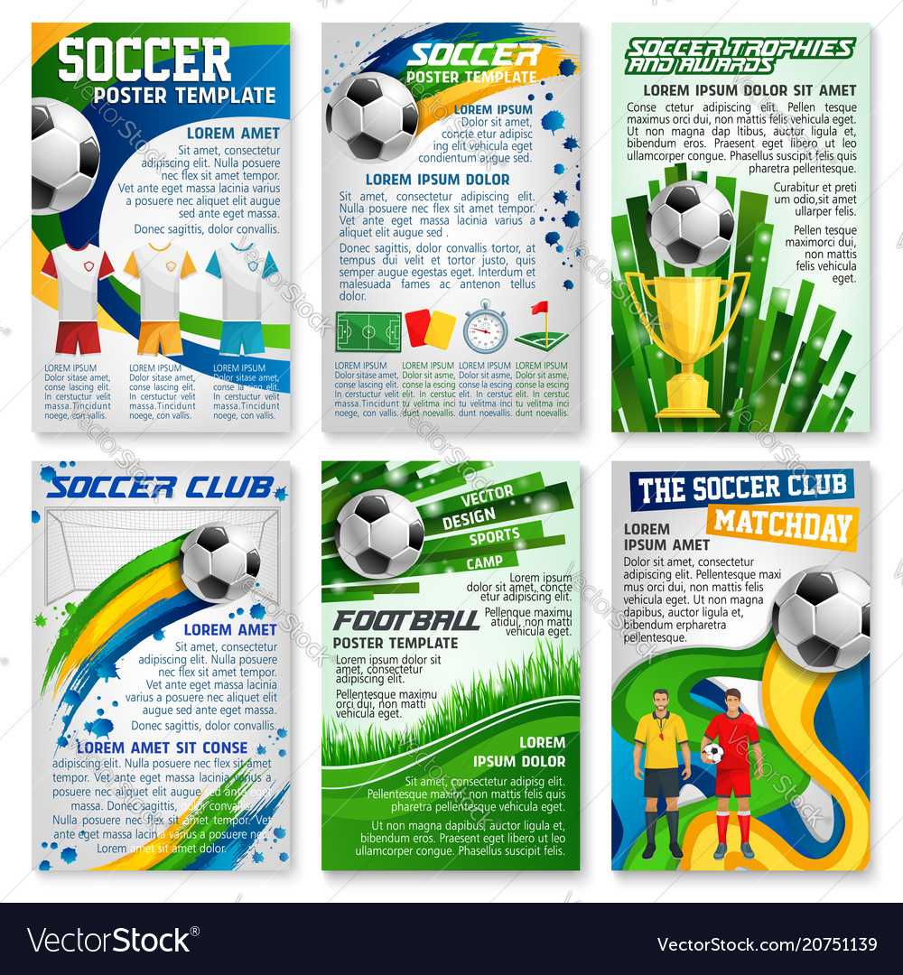 Football Or Soccer Game Banner Sport Club Design In Soccer Referee Game Card Template