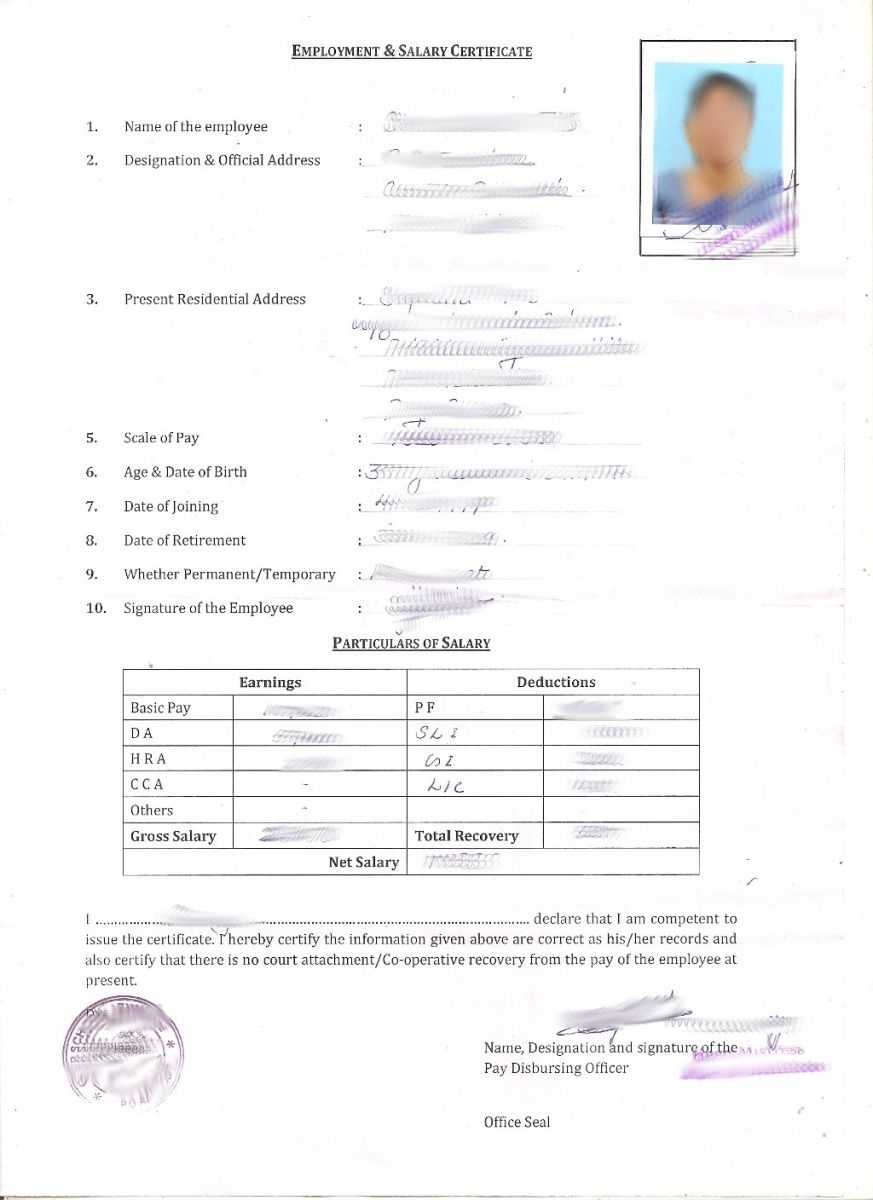 Format Of Salary Certificate And Sample Salary Certificate With Construction Payment Certificate Template