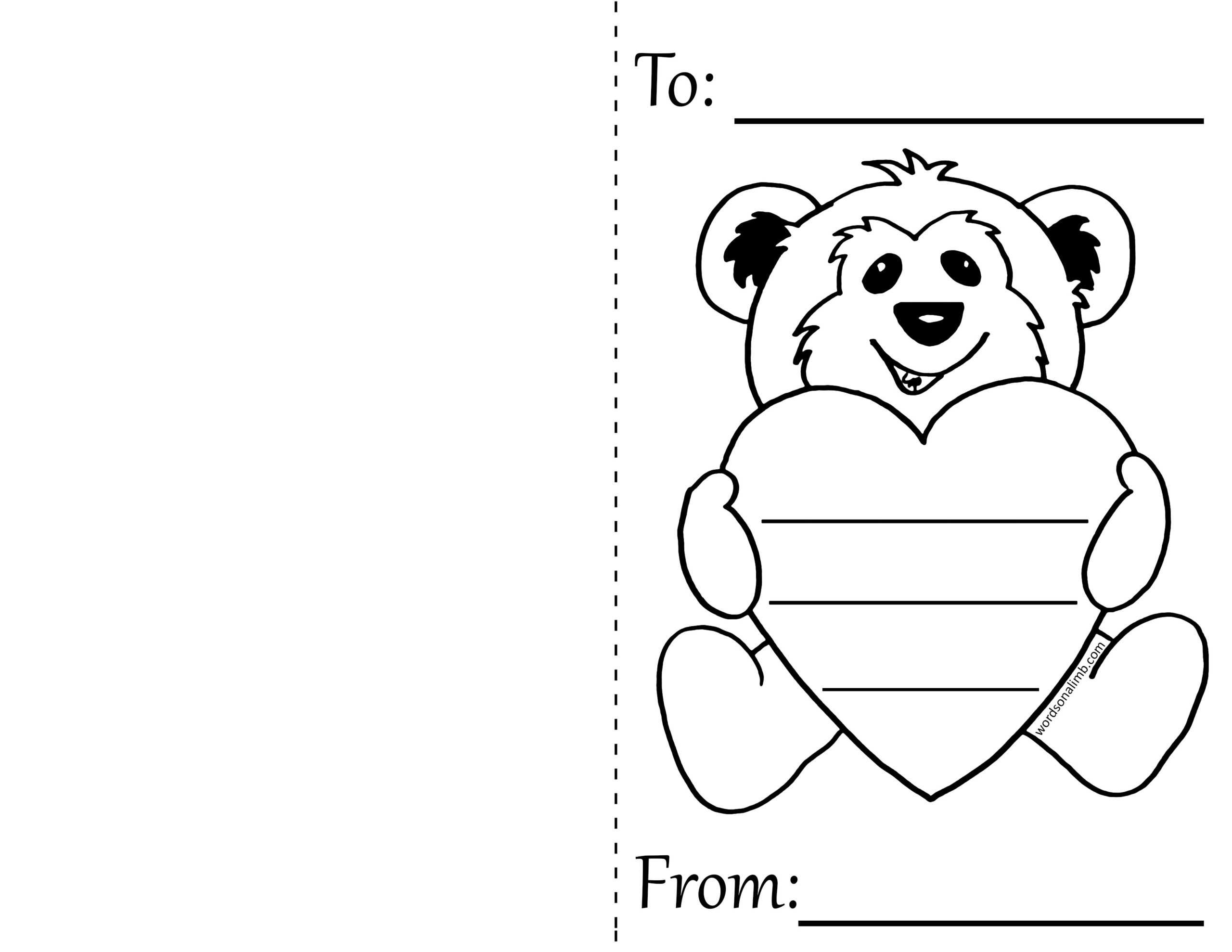 Franklin's Valentines | Words On A Limb Pertaining To Valentine Card Template Word
