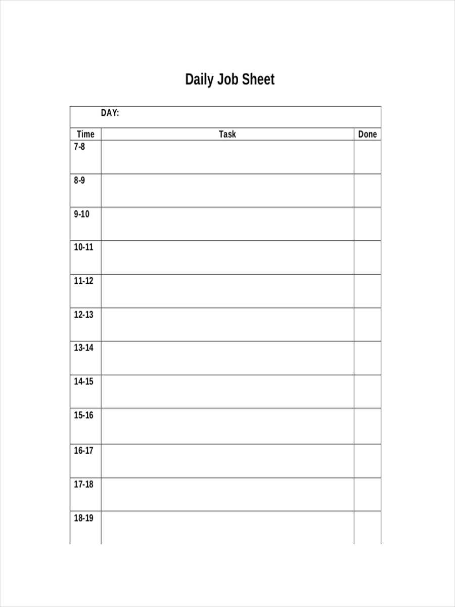 Free 10+ Job Sheet Examples & Samples In Google Docs In Mechanics Job Card Template