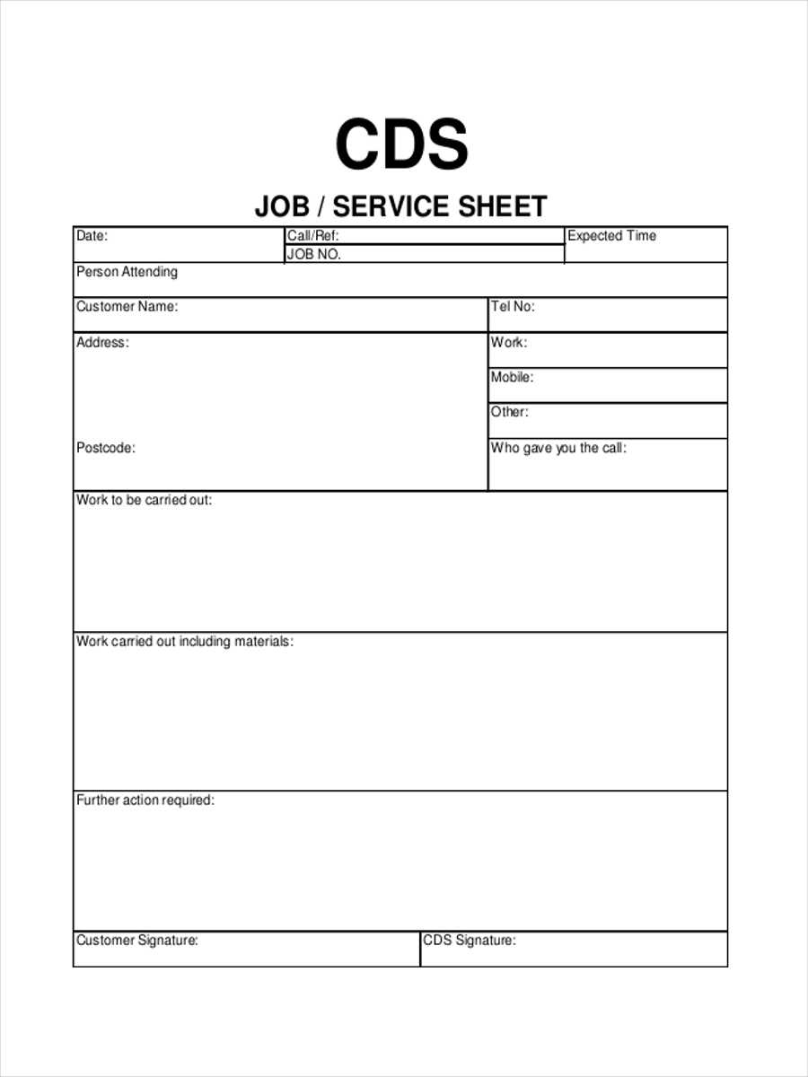 Free 10+ Job Sheet Examples & Samples In Google Docs Intended For Sample Job Cards Templates