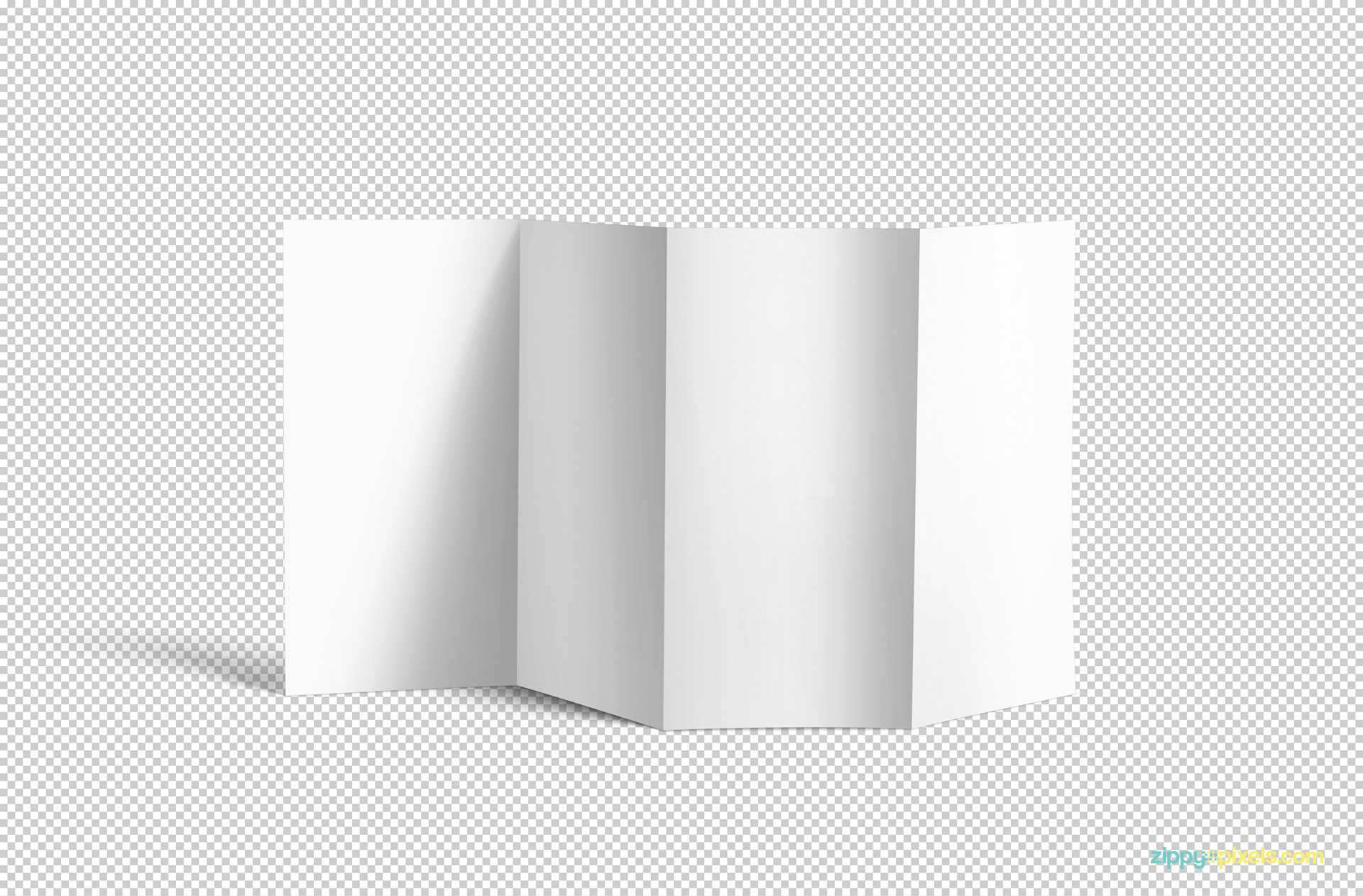 Free 4 Fold Brochure Mockup | Zippypixels With 4 Fold Brochure Template Word
