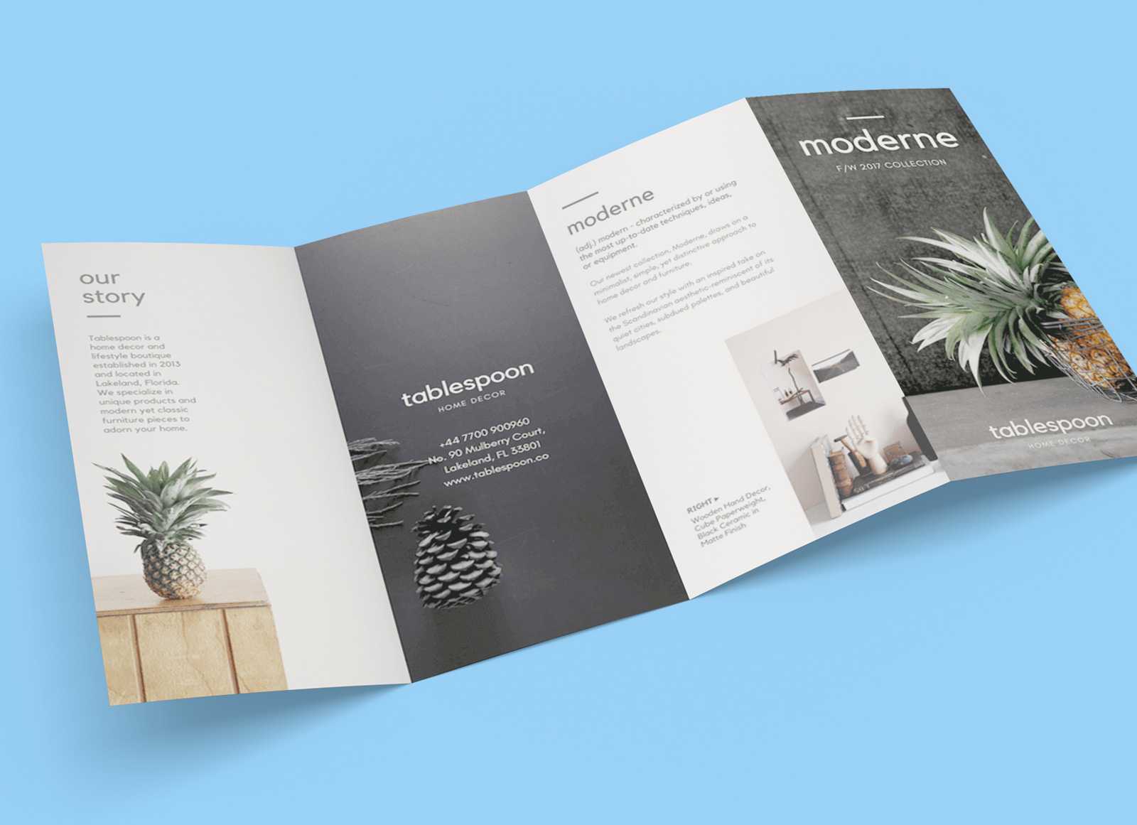 Free 4 Panel Quad Fold Brochure Mockup Psd - Good Mockups Within 4 Panel Brochure Template