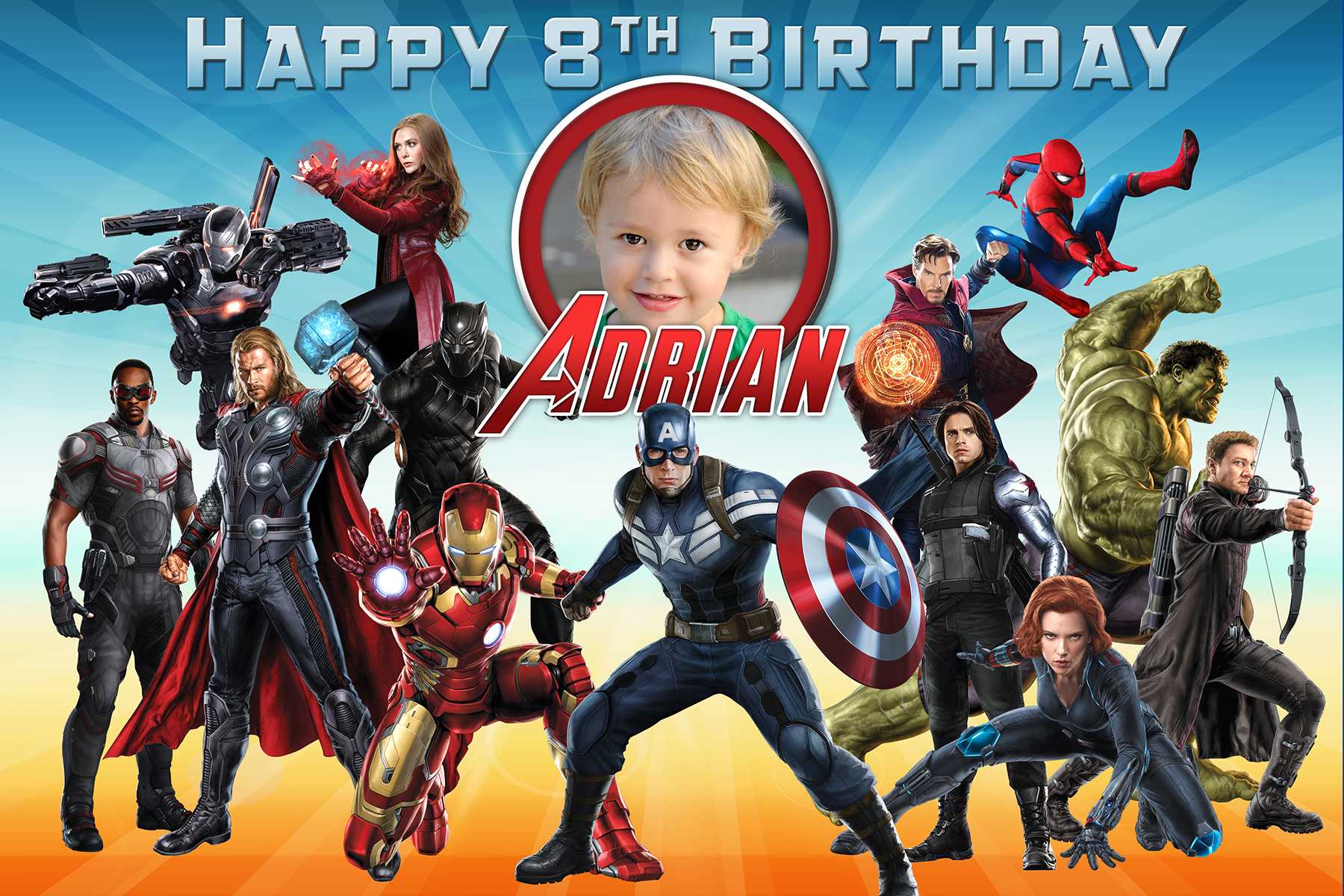 Free Avengers Birthday Tarpaulin | Dioskouri Designs Within Avengers Birthday Card Template