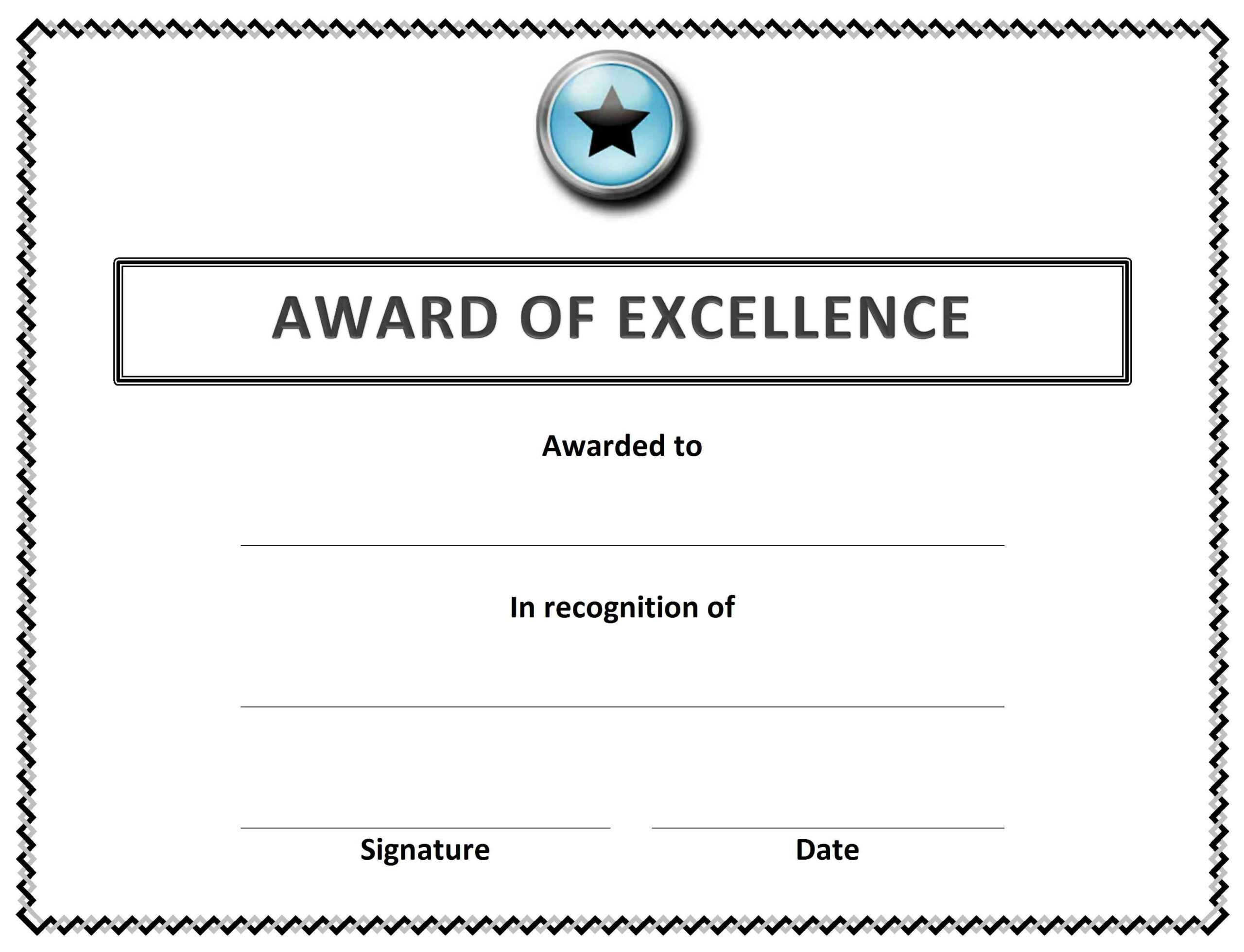 Free Award Templates – Milas.westernscandinavia With Free Student Certificate Templates