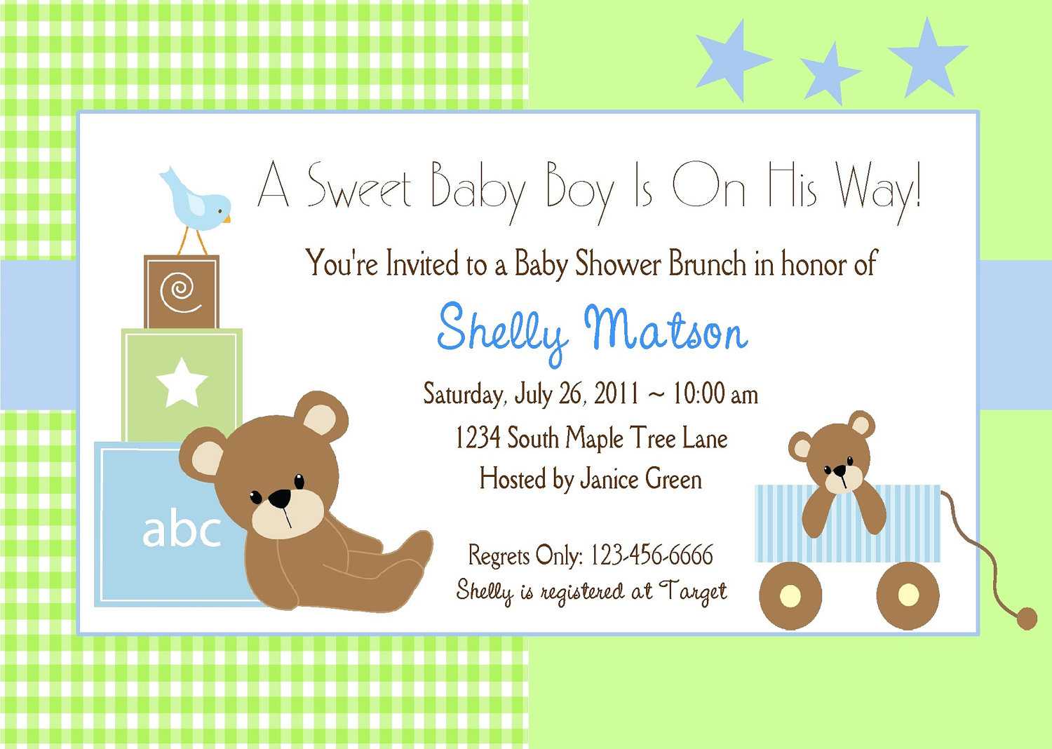 Free Baby Boy Shower Invitations Templates : Baby Boy Shower With Regard To Amscan Templates Place Cards