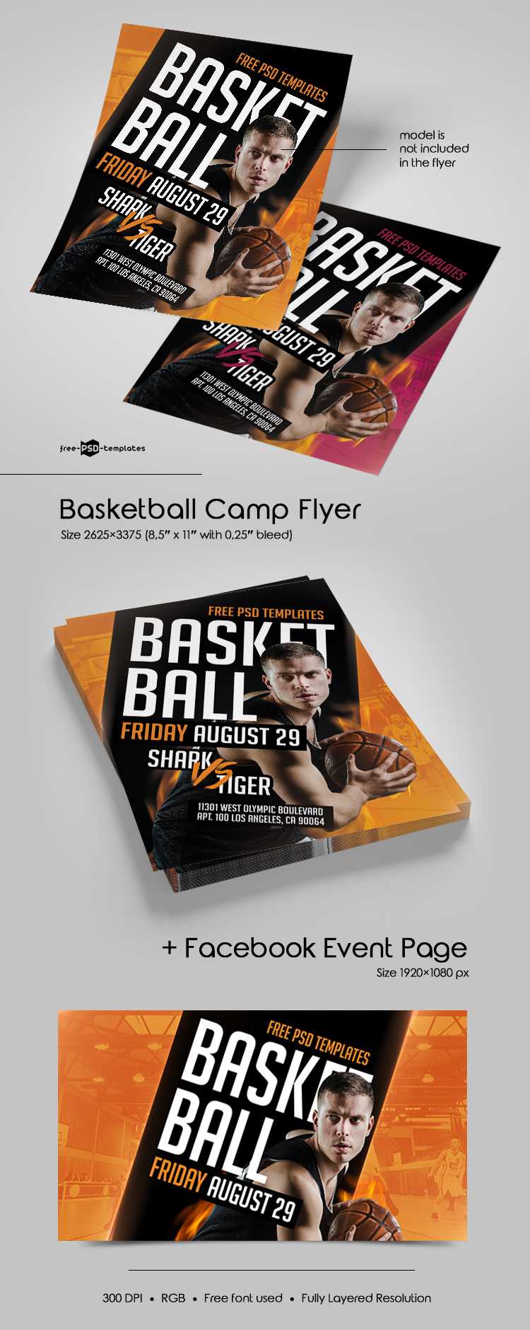 Free Basketball Camp Flyer In Psd | Free Psd Templates Within Basketball Camp Brochure Template