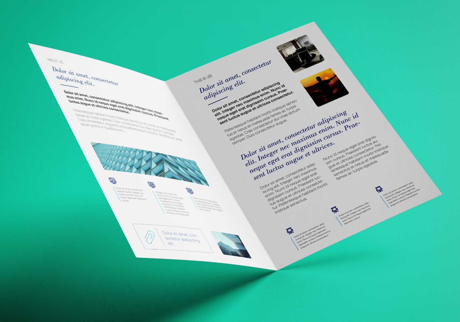 Free Bi Fold A4 Brochure Mockup Psd - Good Mockups With 2 Fold Brochure Template Psd