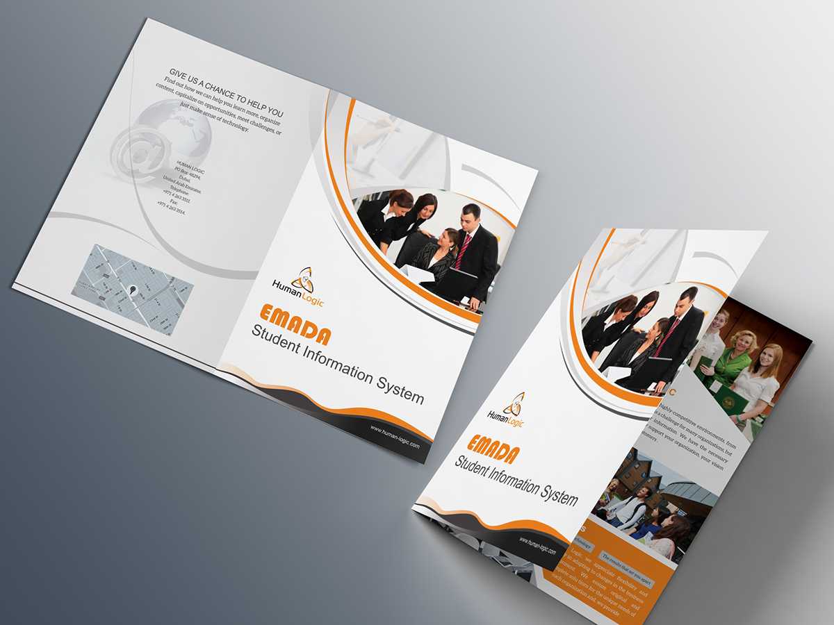 Free Bi Fold Brochure Psd On Behance In 2 Fold Brochure Template Free