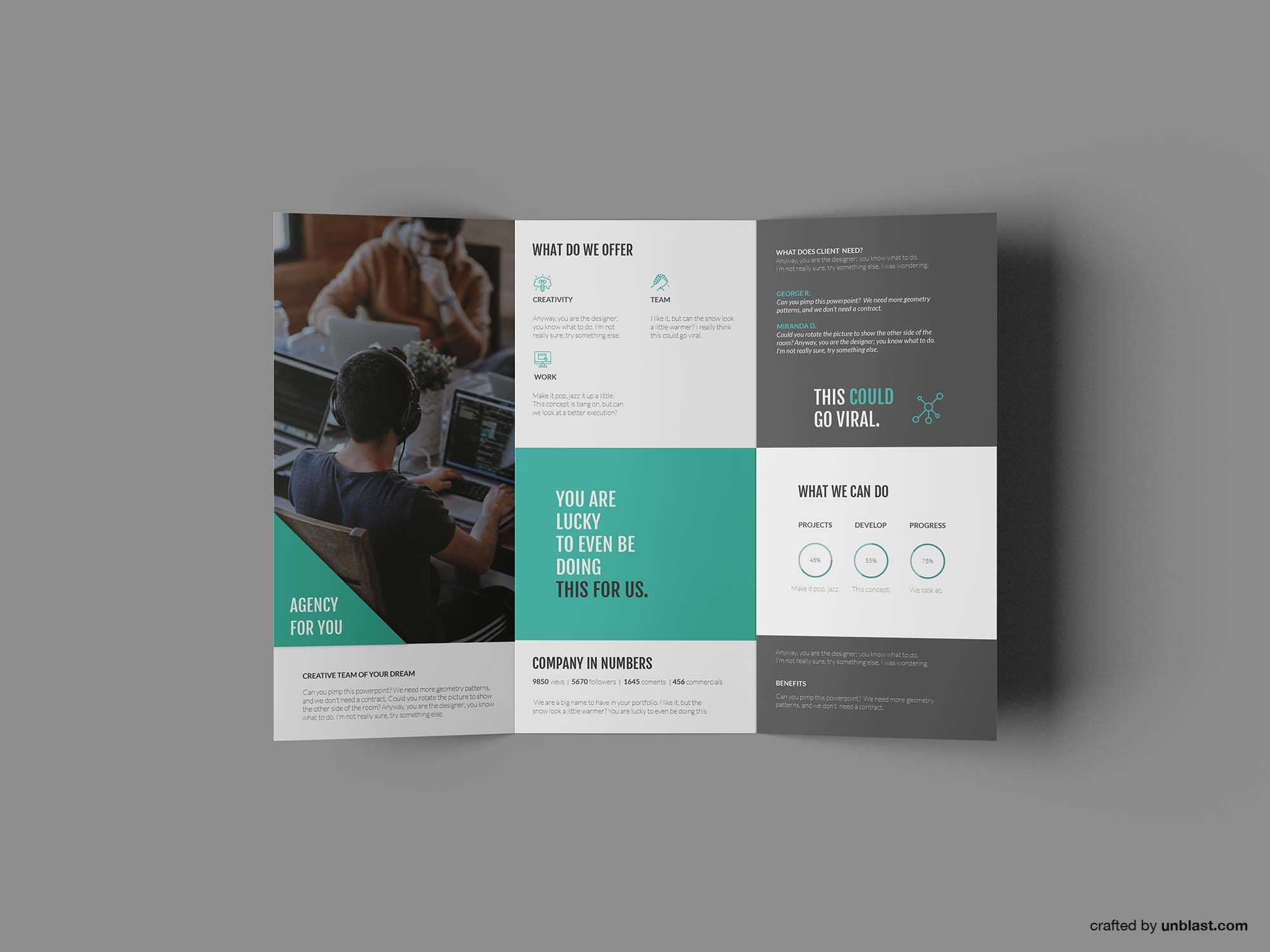 Free Business Trifold Brochure Template (Ai) Throughout Free Tri Fold Business Brochure Templates