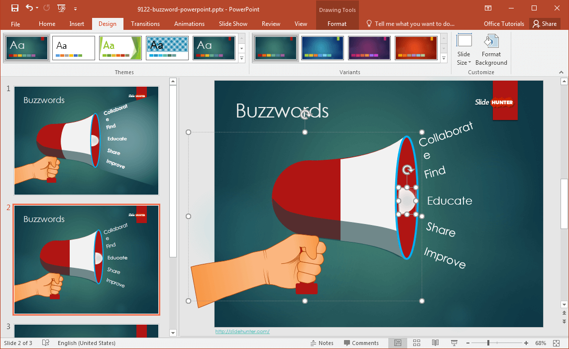 Free Buzzword Powerpoint Template Throughout How To Change Powerpoint Template