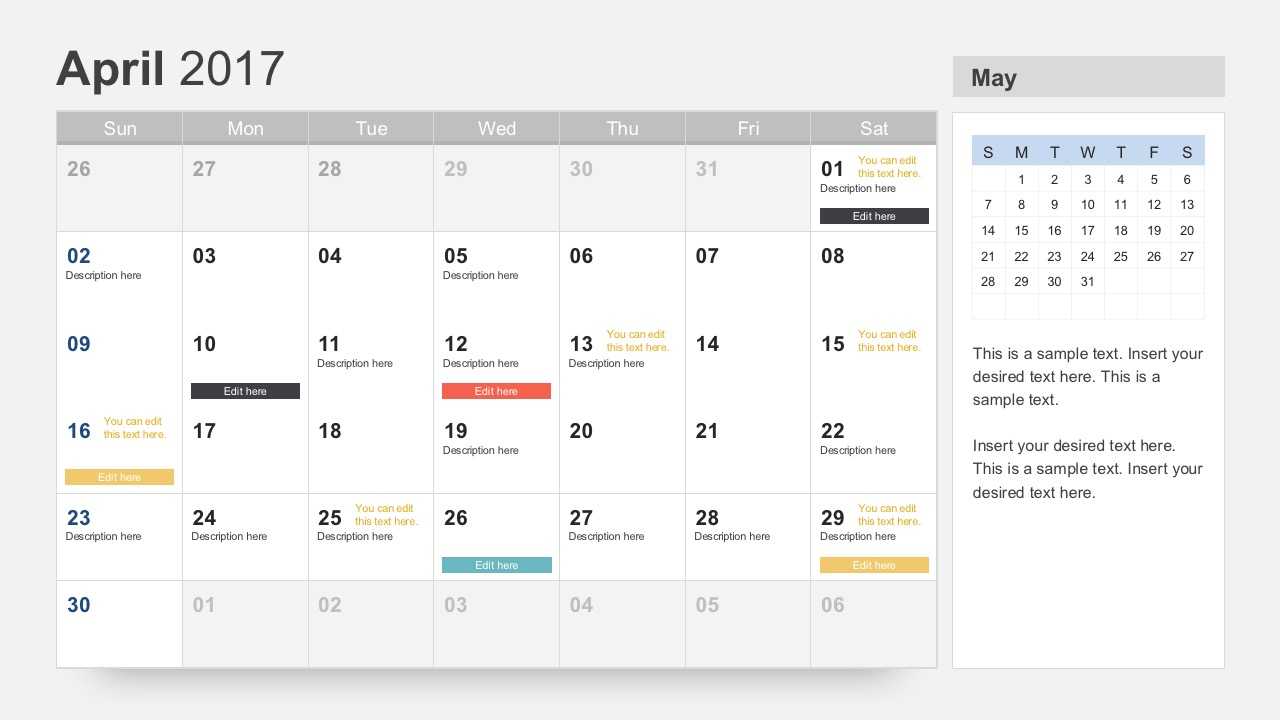 Free Calendar 2017 Template With Regard To Microsoft Powerpoint Calendar Template