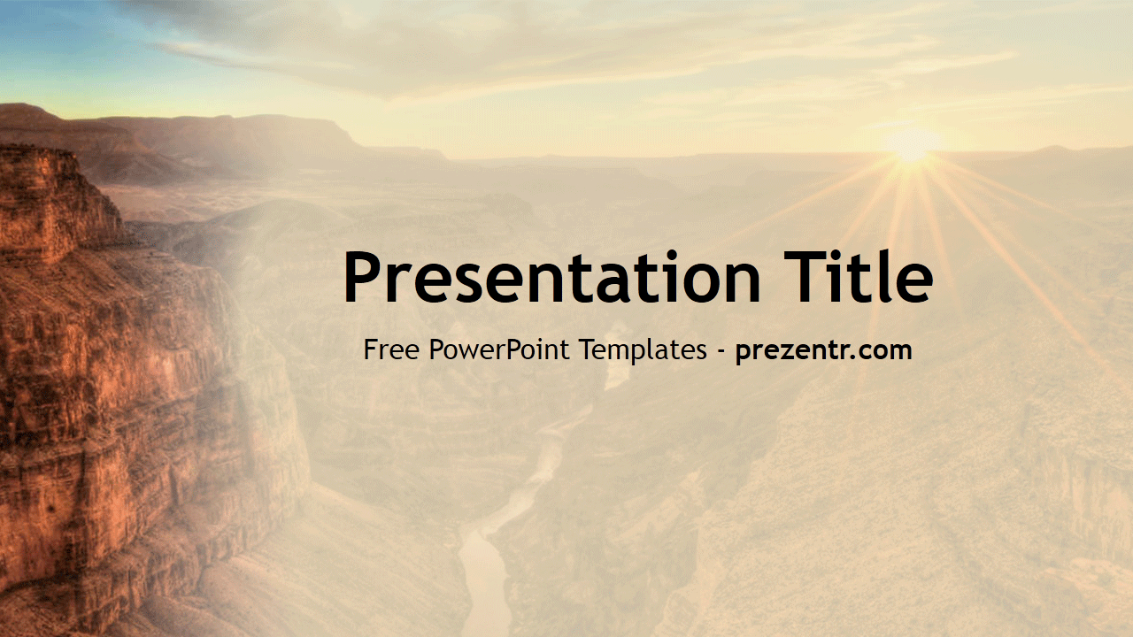 Free Canyon Powerpoint Template – Prezentr Powerpoint Templates For Tourism Powerpoint Template