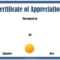 Free Certificate Of Appreciation Template | Customize Online Intended For Certificates Of Appreciation Template