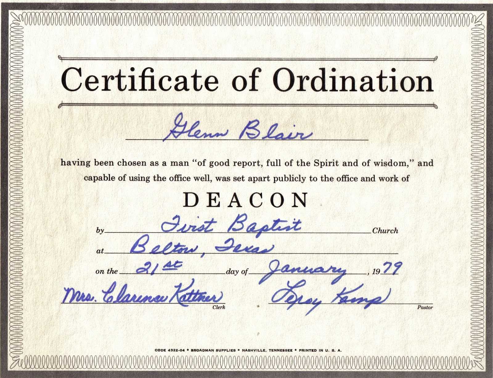 Free Certification: Free Ordination Certificate Within Ordination Certificate Templates