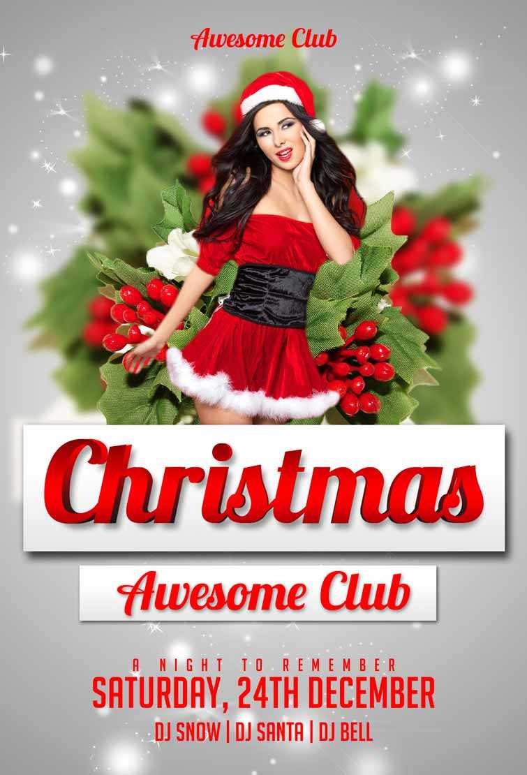 Free Christmas Flyer Template | Awesomeflyer With Christmas Brochure Templates Free