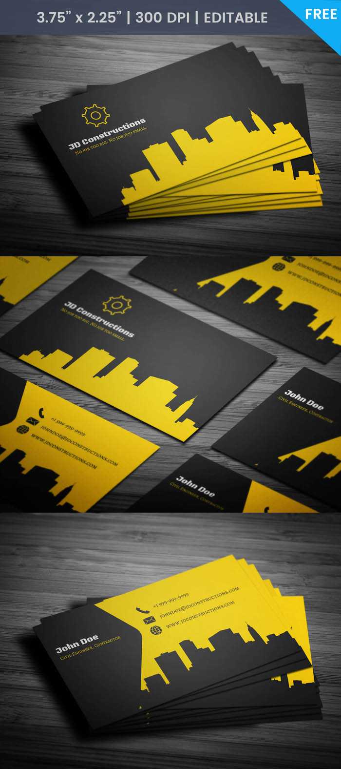 Free Constructor Business Card Pertaining To Construction Business Card Templates Download Free