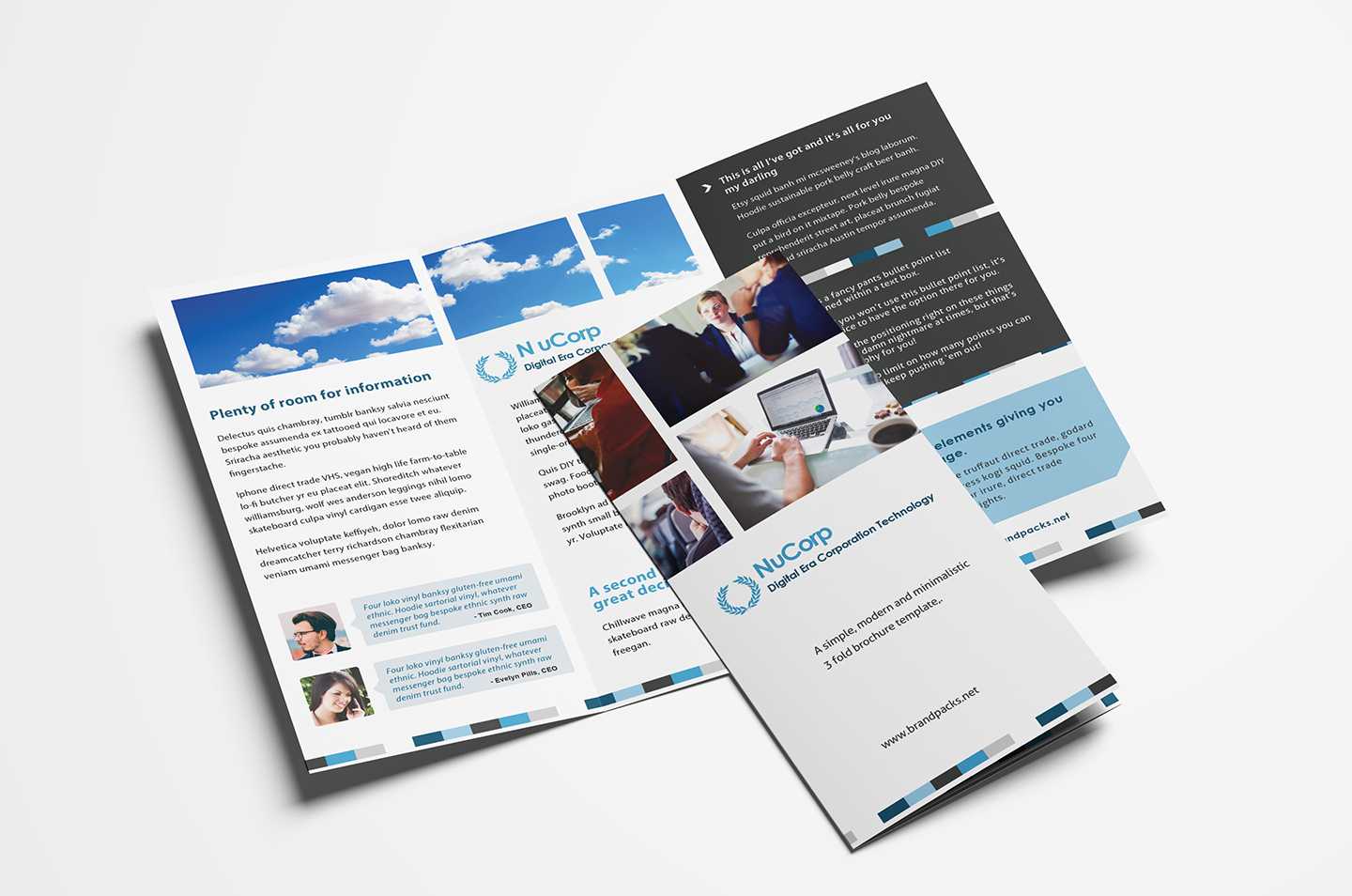 Free Corporate Trifold Brochure Template In Psd, Ai & Vector Inside Three Panel Brochure Template