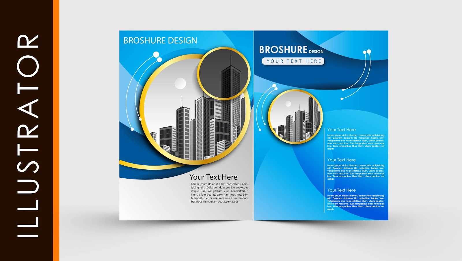 Free Download Adobe Illustrator Template Brochure Two Fold Inside Architecture Brochure Templates Free Download