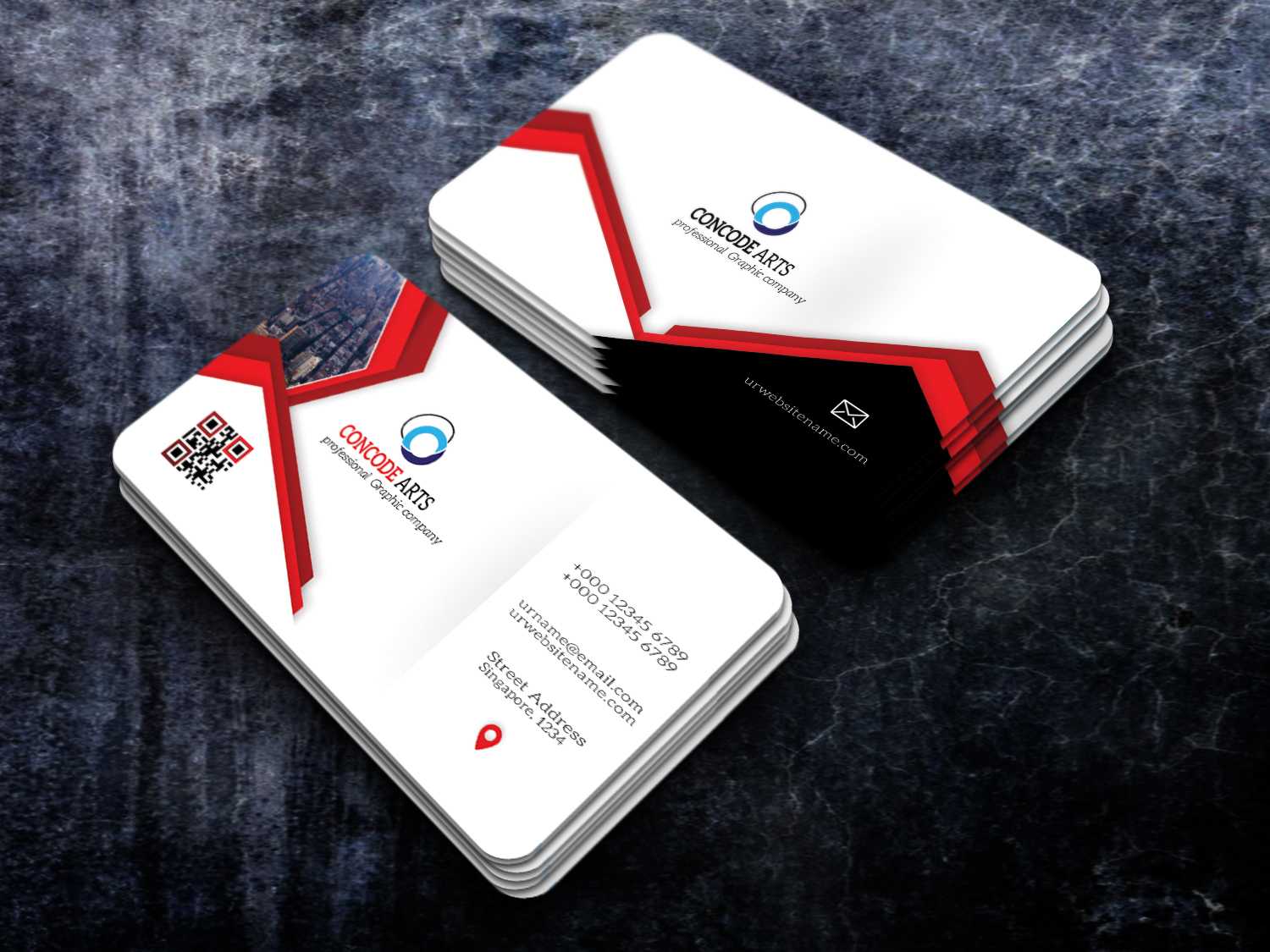 Free Download Professional And Creative Red Business Cards In Professional Business Card Templates Free Download