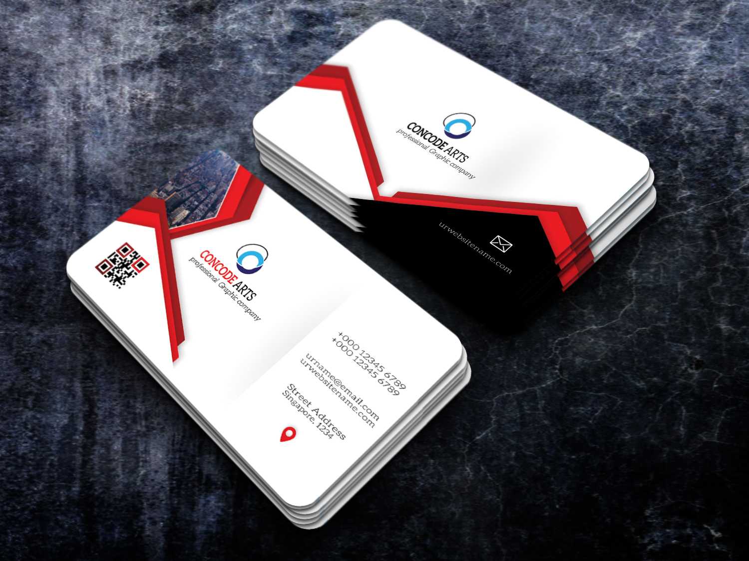 Free Download Professional And Creative Red Business Cards Inside Visiting Card Templates Download