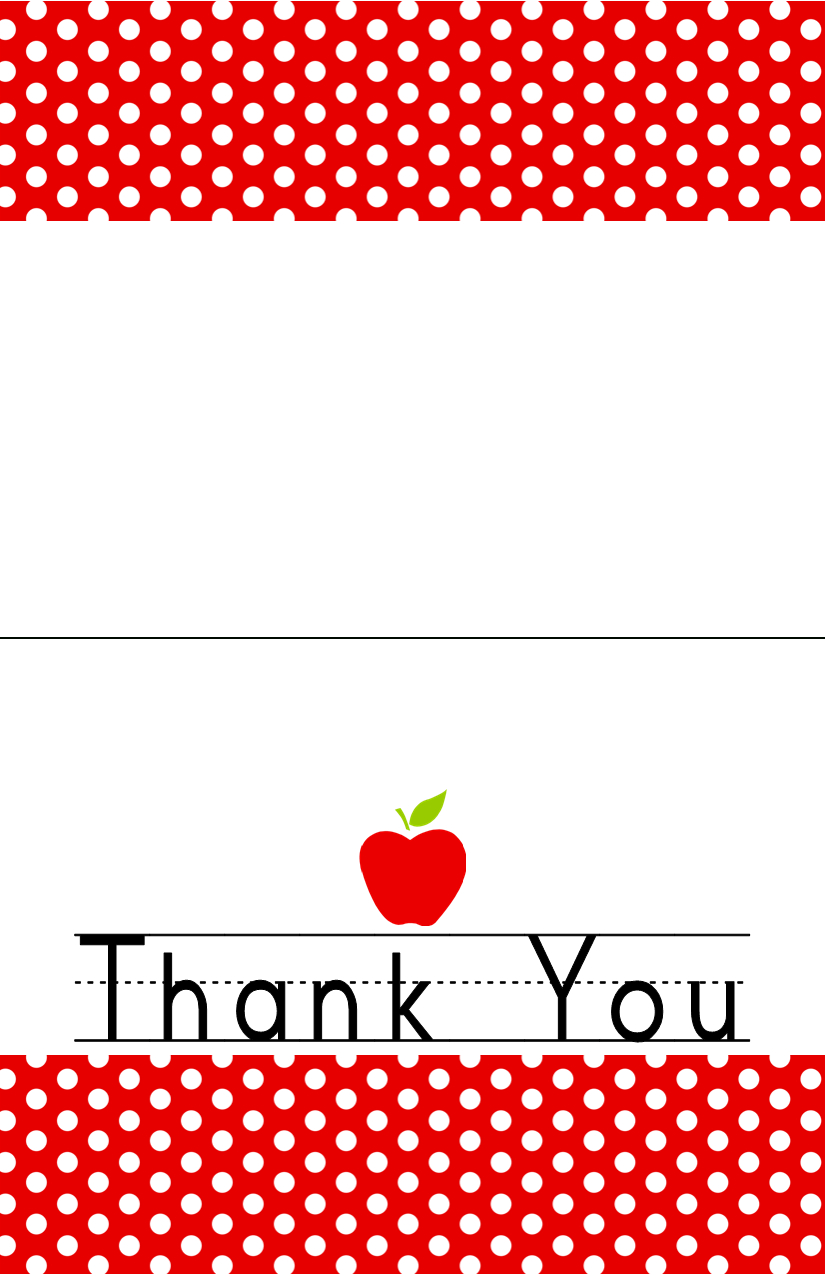 Free Download: Teacher Appreciation Week May 3 7 – Dimple Prints With Thank You Card For Teacher Template