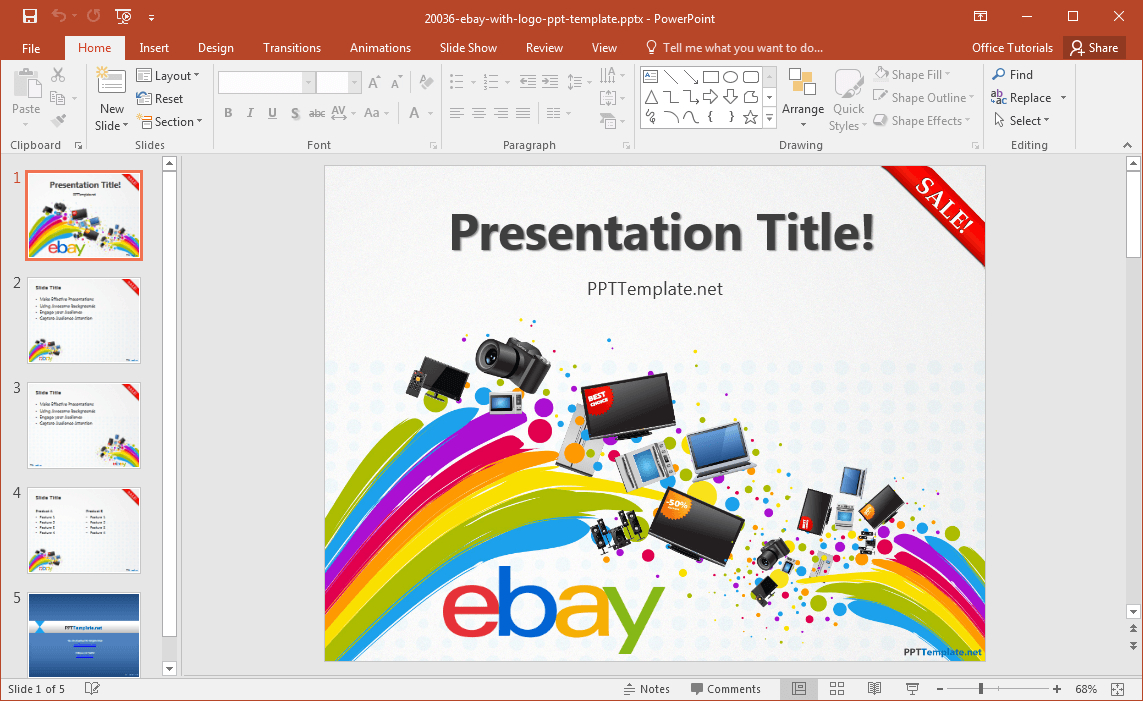 Free Ebay Powerpoint Template Throughout How To Edit A Powerpoint Template