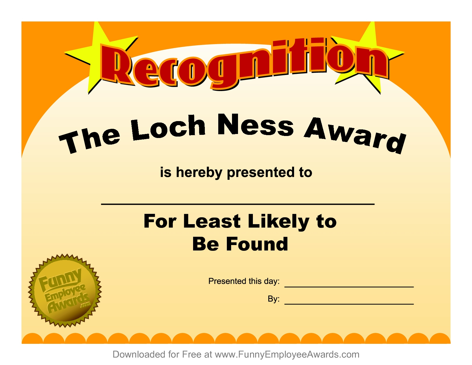 Free Funny Awards Certificates - Milas.westernscandinavia Inside Free Funny Award Certificate Templates For Word