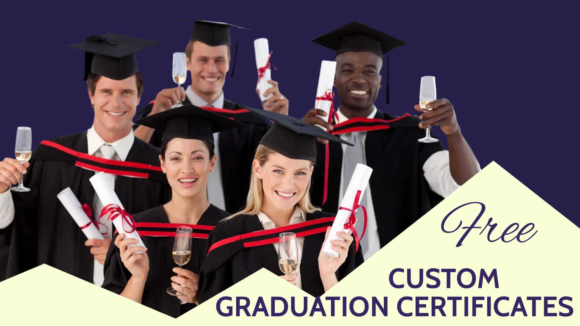 Free Graduation Certificate Templates | Customize Online Pertaining To Free Printable Graduation Certificate Templates