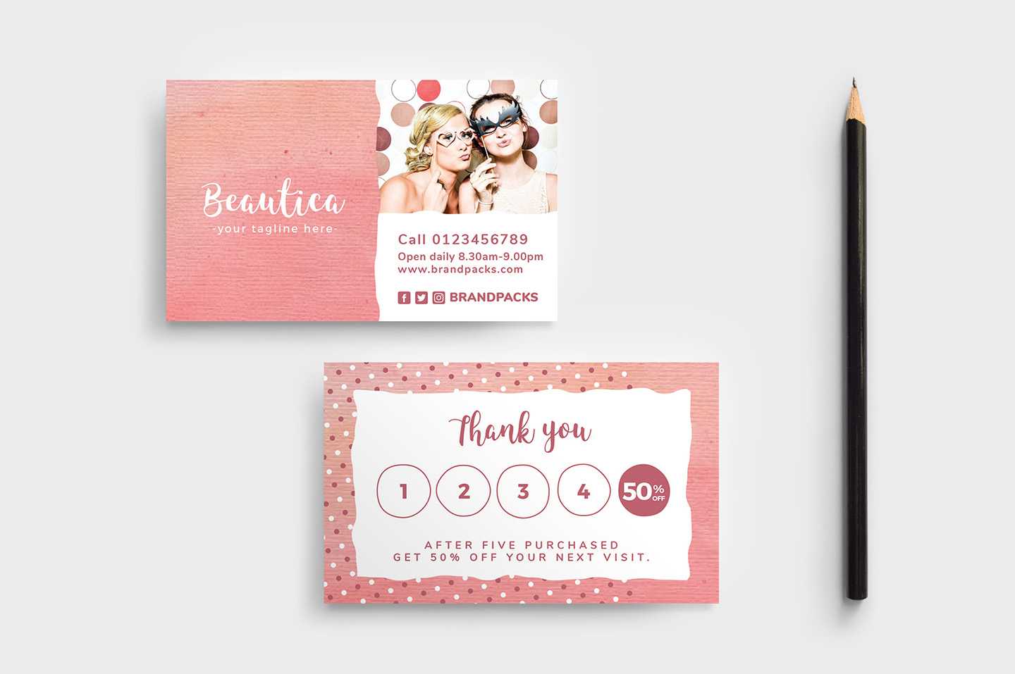 Free Loyalty Card Templates - Psd, Ai & Vector - Brandpacks Regarding Customer Loyalty Card Template Free