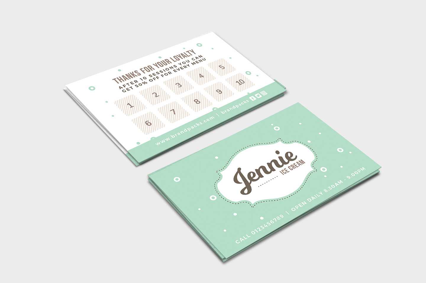 Free Loyalty Card Templates – Psd, Ai & Vector – Brandpacks With Regard To Loyalty Card Design Template