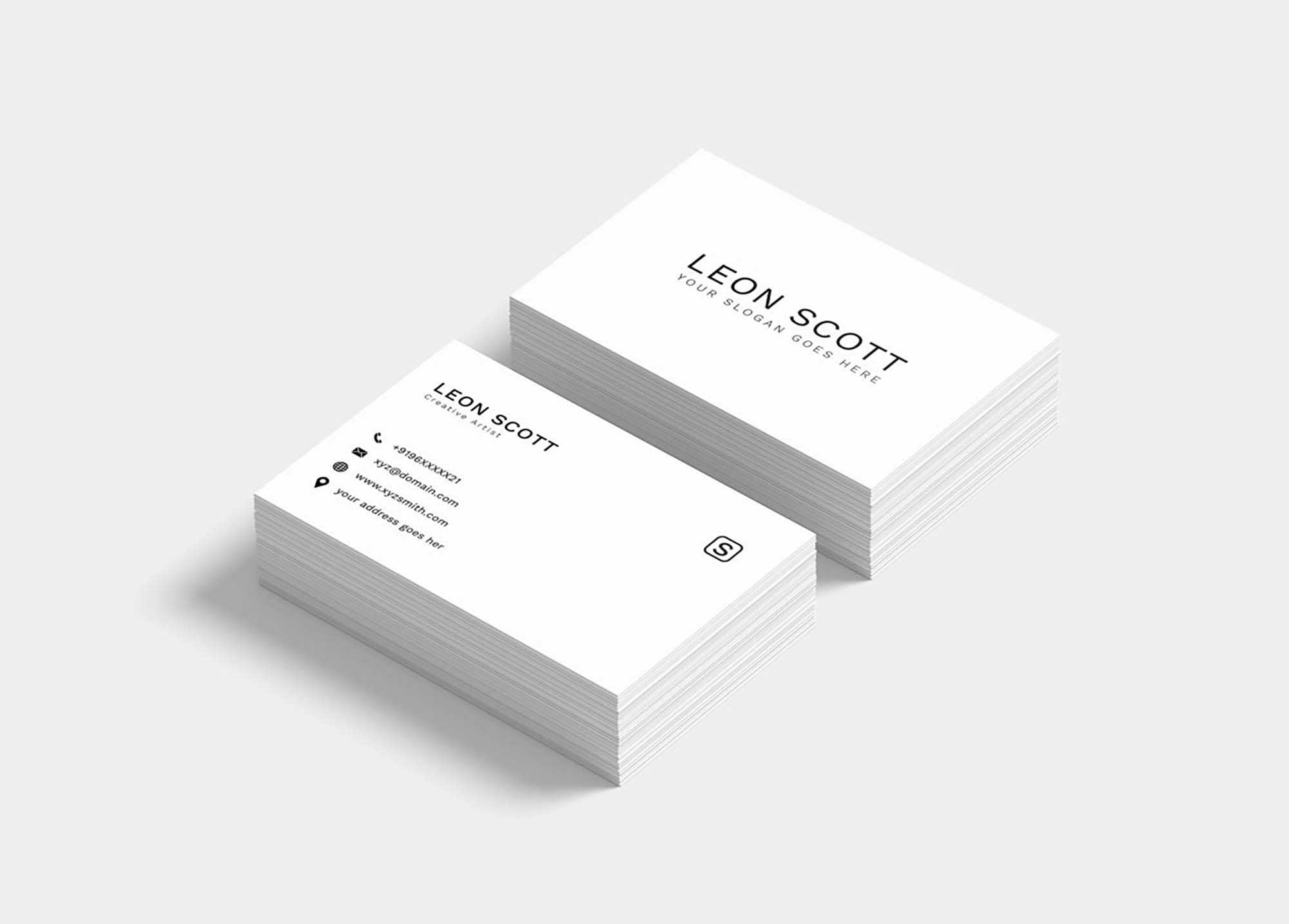 Free Minimal Elegant Business Card Template (Psd) Within Create Business Card Template Photoshop