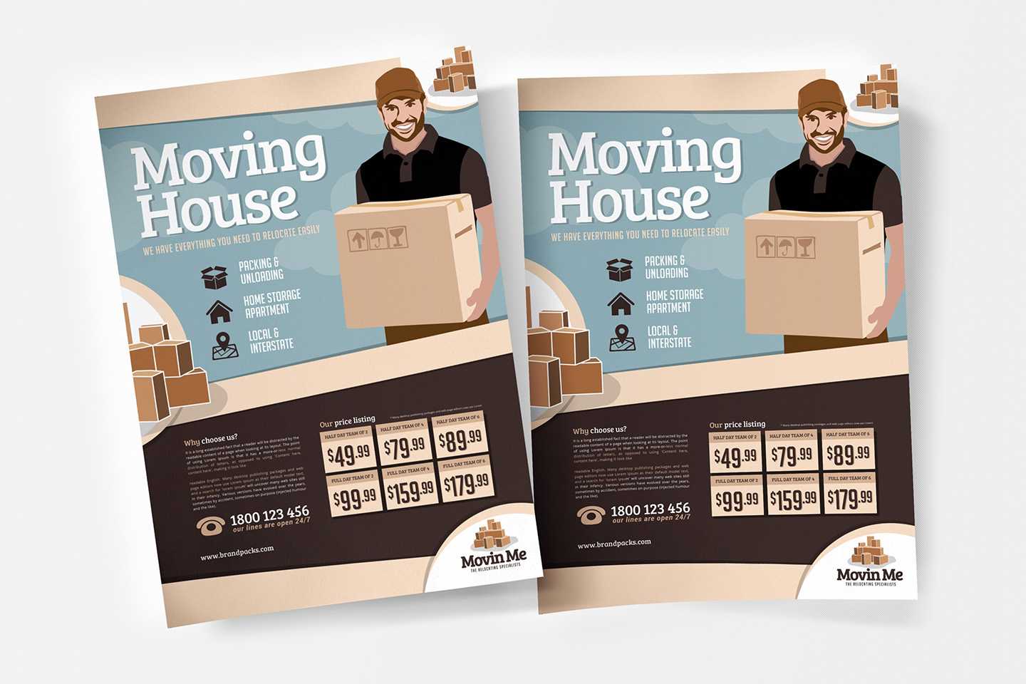 Free Moving House Poster Template For Photoshop & Illustrator With Free Moving House Cards Templates