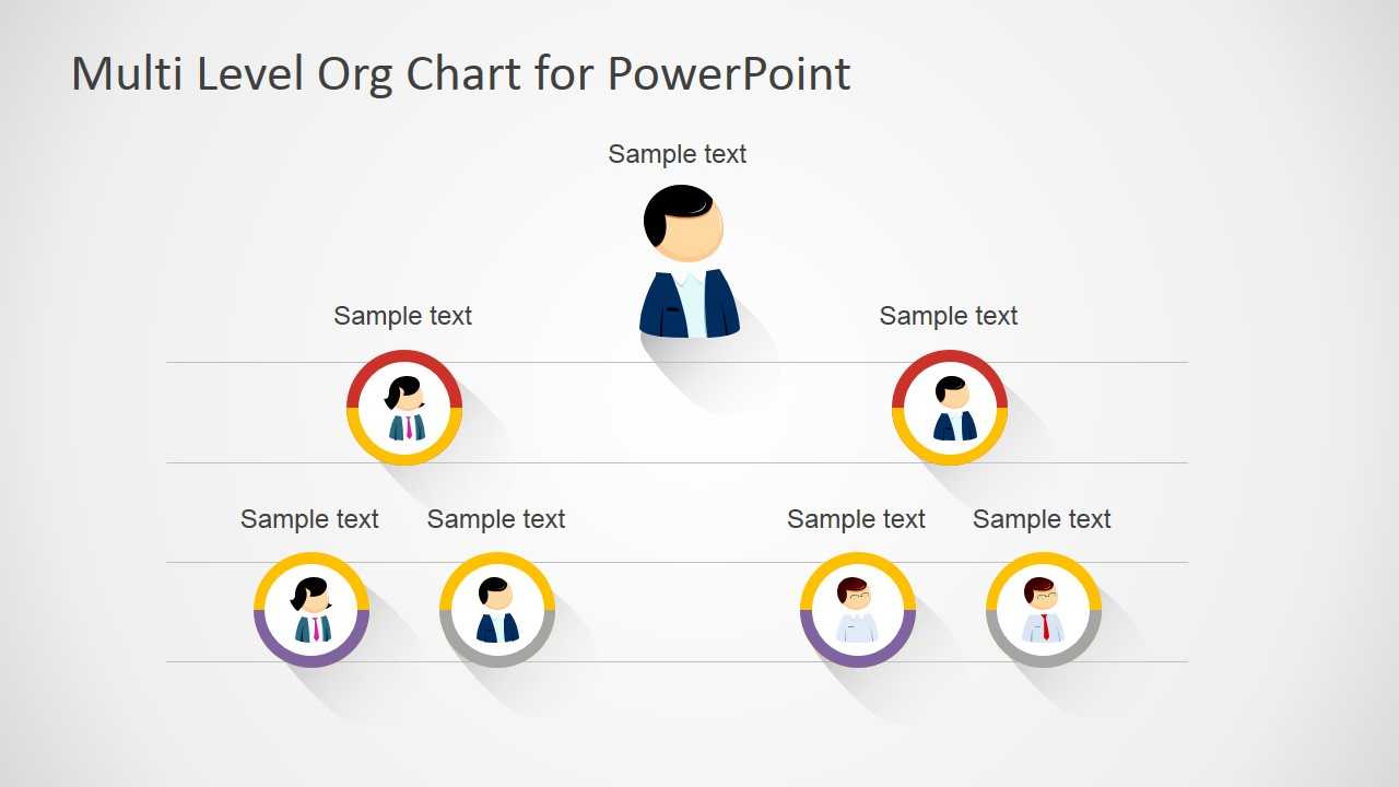 Free Multi Level Org Chart For Powerpoint Pertaining To Microsoft Powerpoint Org Chart Template