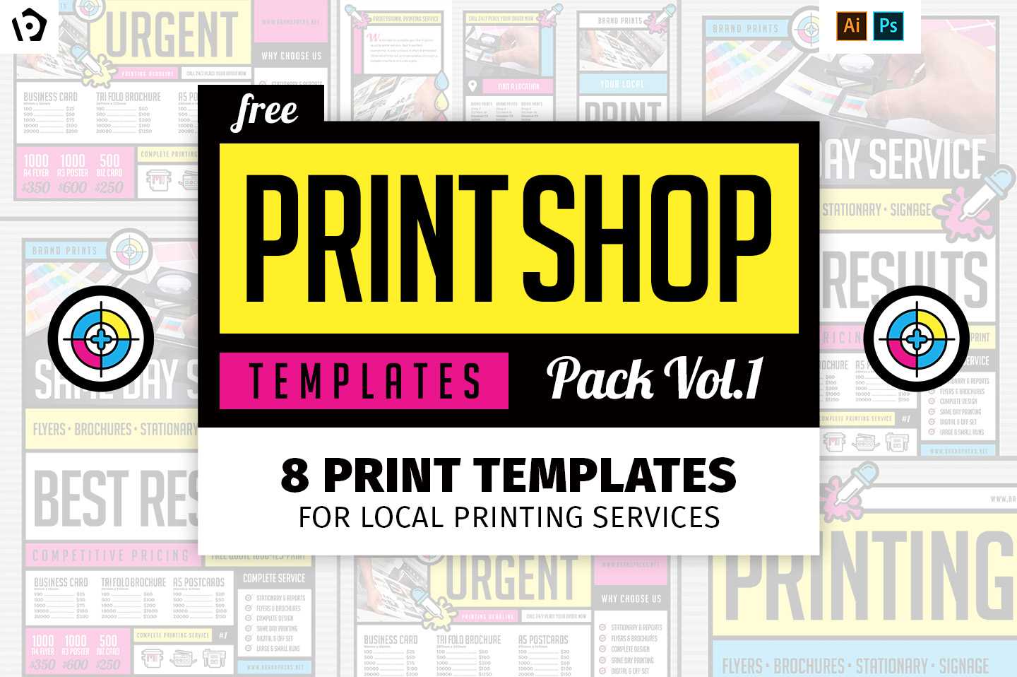 Free Print Shop Templates For Local Printing Services Inside Template For Cards To Print Free