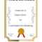 Free Printable Certificate Templates | Customize Online With With Printable Certificate Of Recognition Templates Free