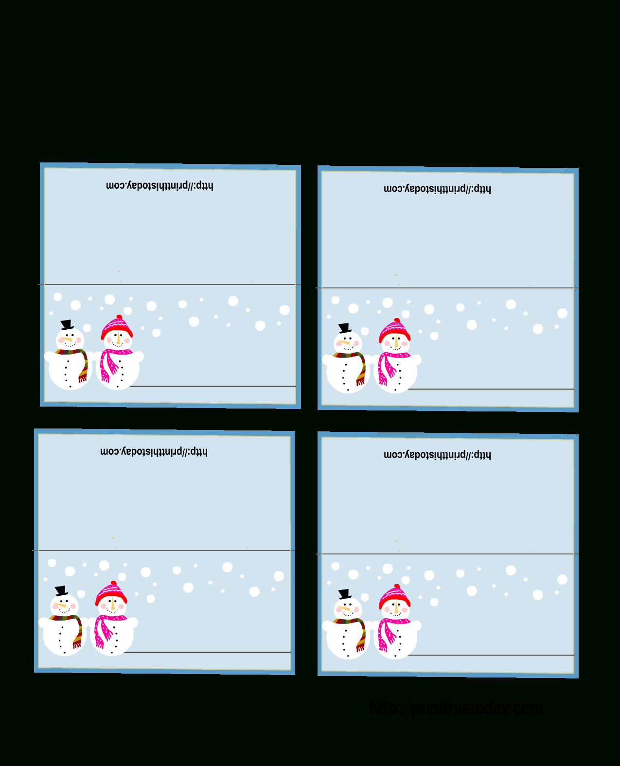 Free Printable Christmas Place Cards Within Free Template For Place Cards 6 Per Sheet