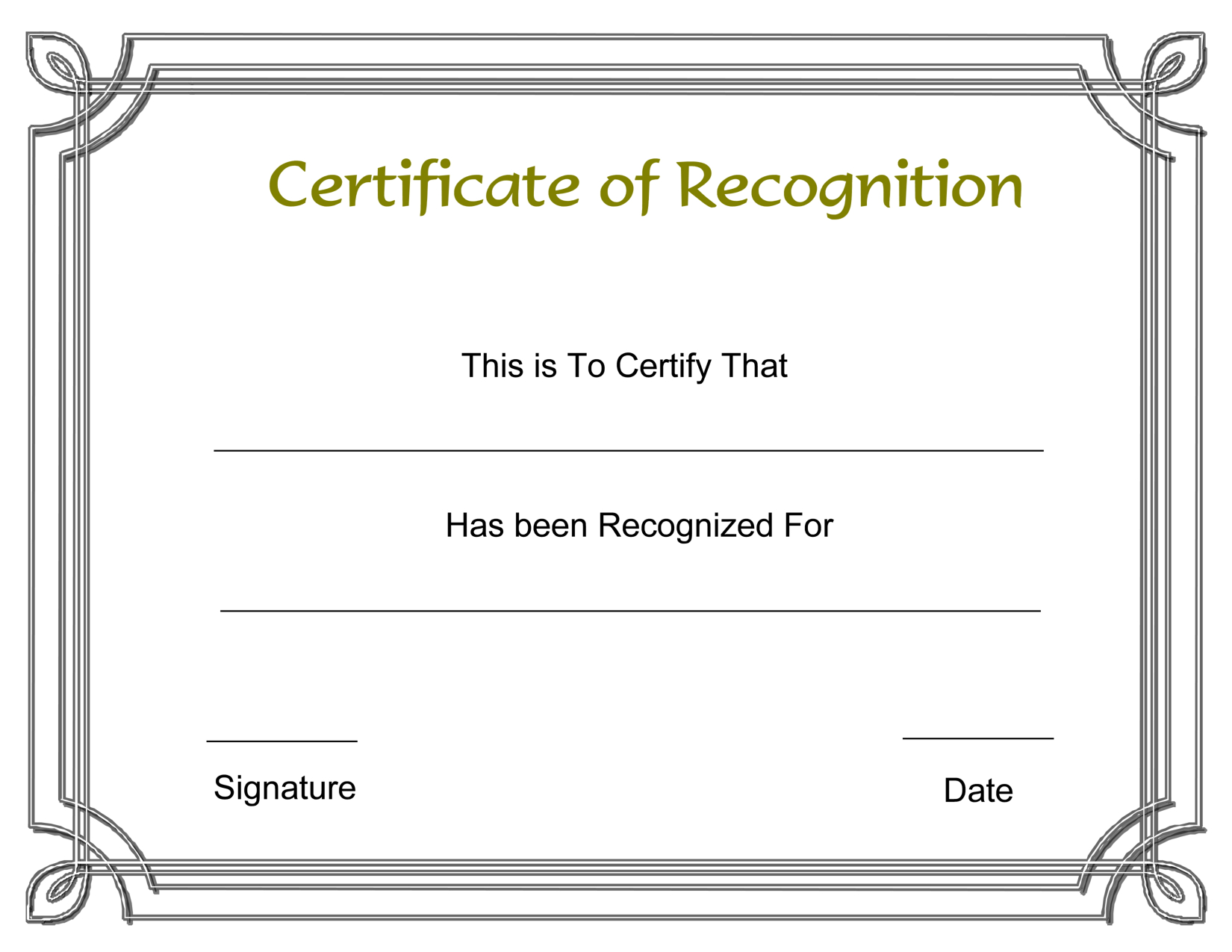 Free Printable Employee Certificate Of Recognition Template Inside Good Job Certificate Template