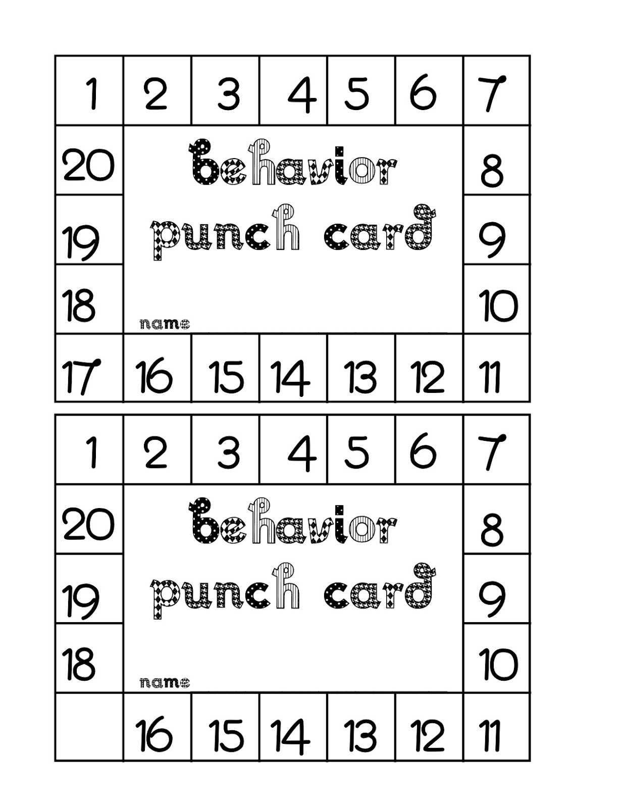 Free Printable Punch Card Template - Carlynstudio For Business Punch Card Template Free