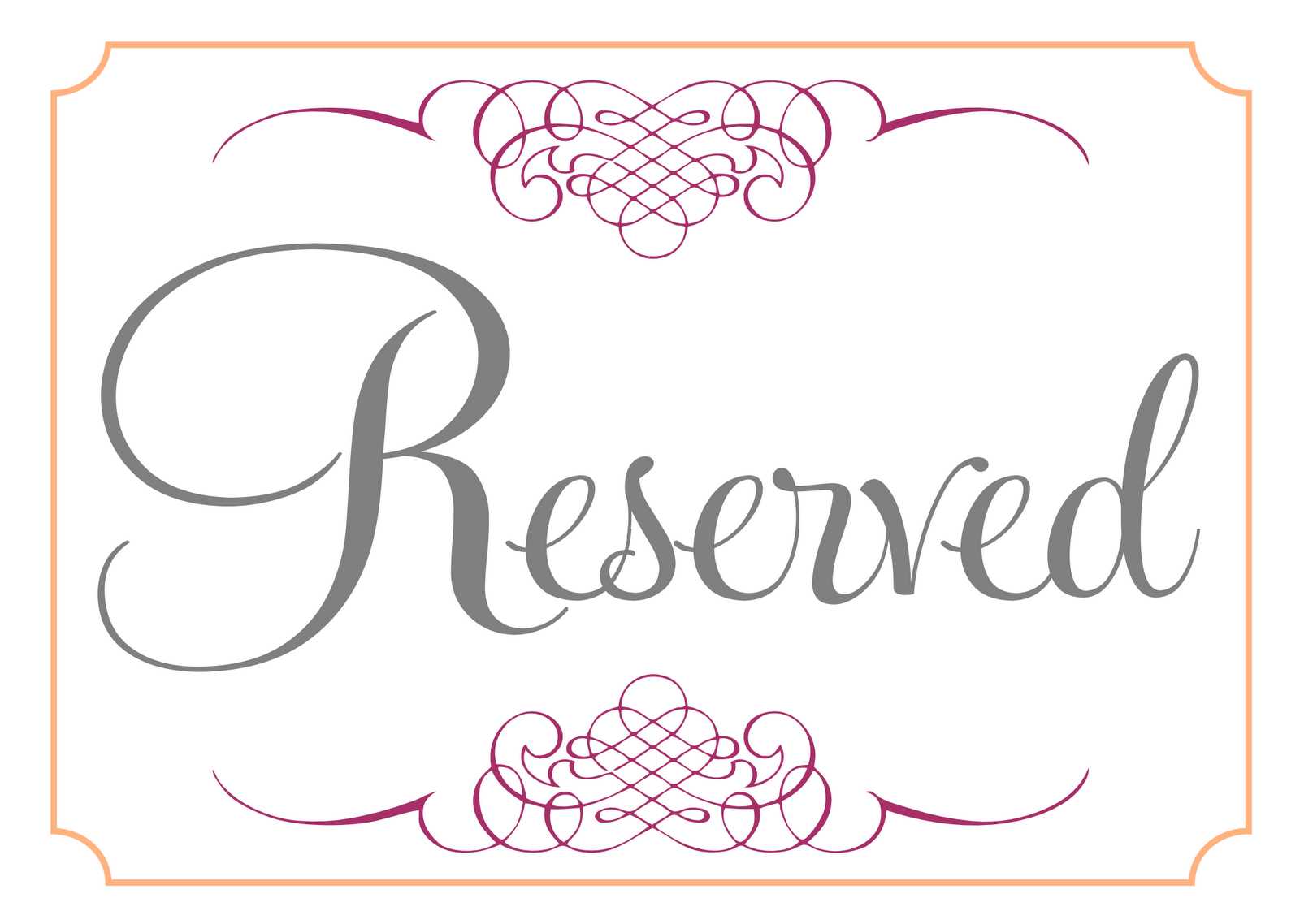Free Printable Reserved Table Signs Reserved Cards For Within Reserved Cards For Tables Templates