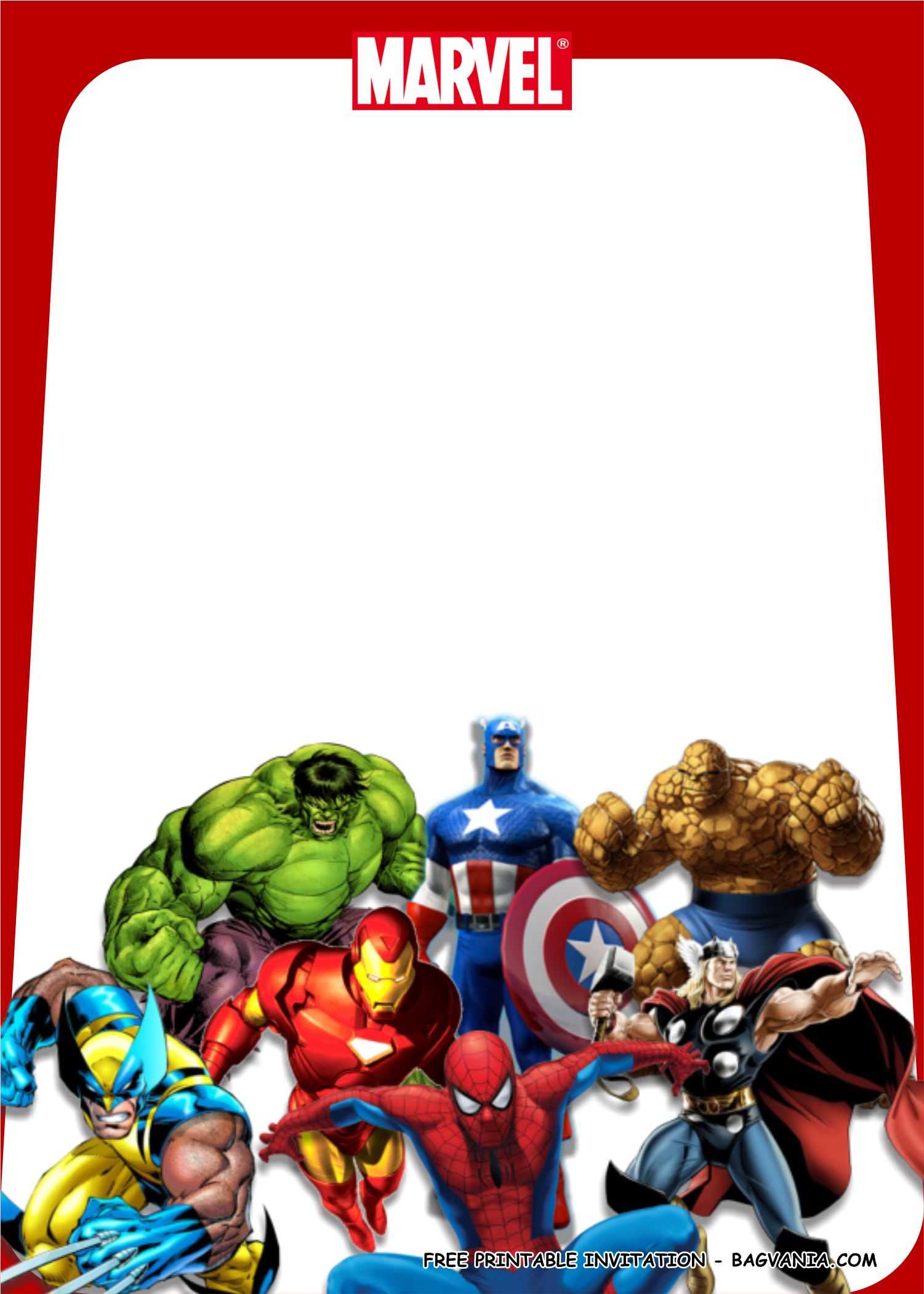 Free Printable Superhero Birthday Party Kits Templates Inside Avengers Birthday Card Template