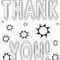 Free Printable Thank You Cards Coloring Pages Throughout Free Printable Thank You Card Template