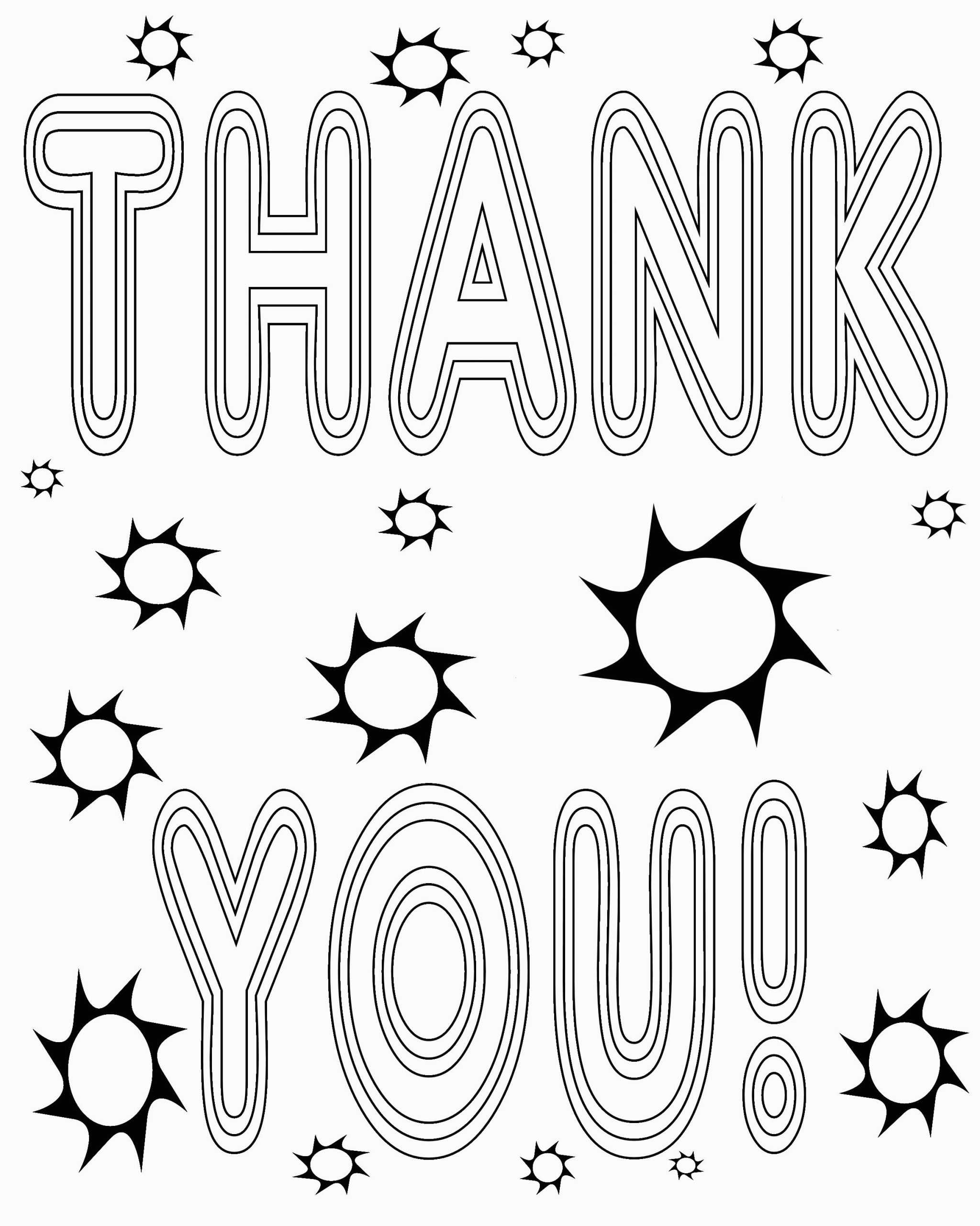 Free Printable Thank You Cards Coloring Pages Throughout Free Printable Thank You Card Template