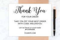 Free Printable Thank You Cards For Business - Chicfetti intended for Free Printable Thank You Card Template