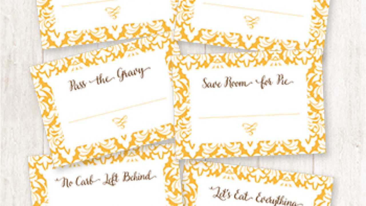 Free Printable Thanksgiving Place Cards | Chickabug With Thanksgiving Place Cards Template