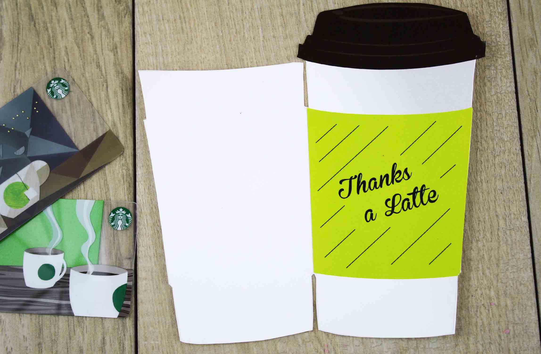 Free Printables} "thanks A Latte" Cut Out Gift Card Holder | Gcg Inside Thanks A Latte Card Template